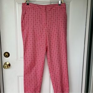 Talbots Pink Patterned Ankle Pants